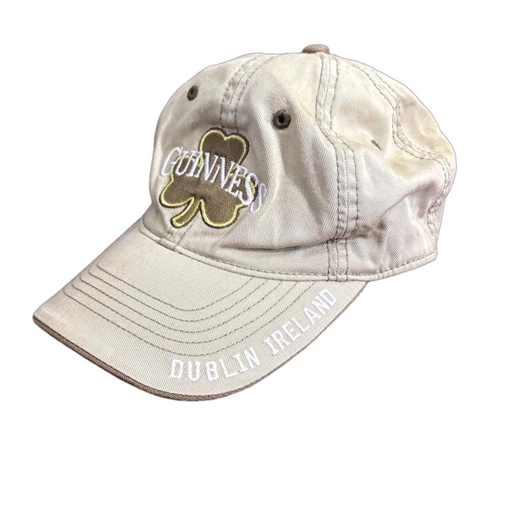 Guinness light green velcro adjustable hat/cap “Dublin Ireland” stitched on brim